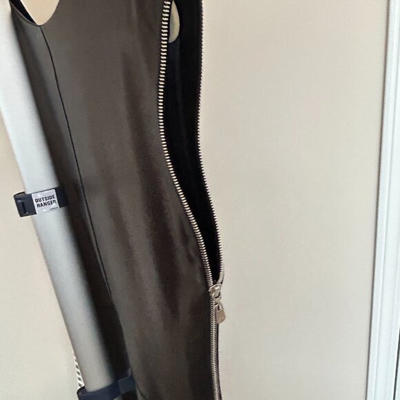 Escada Lamb Leather Mini Dress Size Size Medium/DE 38/US 8 - 10 - Picture 11 of 13